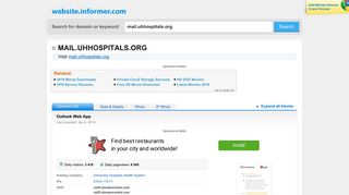 mail.uhhospitals.org at WI. Outlook Web App - Website Informer