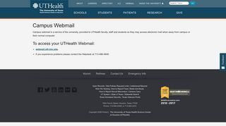 Campus Webmail - Main - UTHealth
