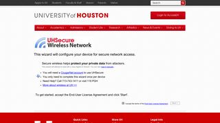 UH Secure Wireless Network - University of Houston