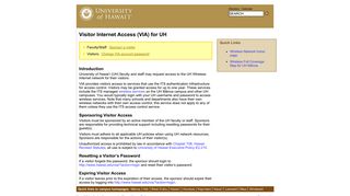 Visitor Internet Access (Wireless) - University of Hawaii
