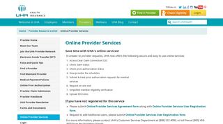 UHA » UHA Providers Online Provider Services C3 Claim Prior ...