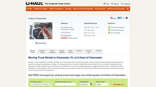 U-Haul: Moving Truck Rental in Clearwater, FL at U-Haul of Clearwater