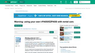 Warning: using your own I-PASS/EZPASS with rental cars - Illinois ...