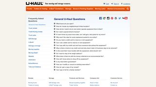 General U-Haul Questions