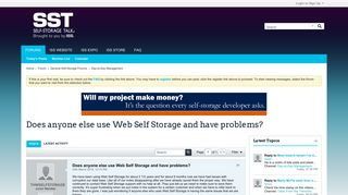 Does anyone else use Web Self Storage and have problems? - Self ...