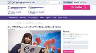 QEHB Charity provides free WiFi for patients and visitors