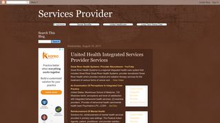 Services Provider: United Health Integrated Services Provider Services