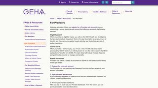 For Providers | GEHA
