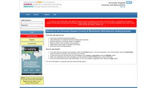 the University Hospitals Coventry & Warwickshire NHS electronic ...