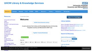 UHCW Library & Knowledge Services