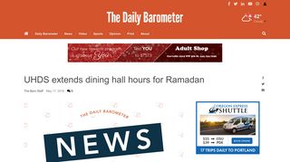 UHDS extends dining hall hours for Ramadan | The Daily Barometer ...