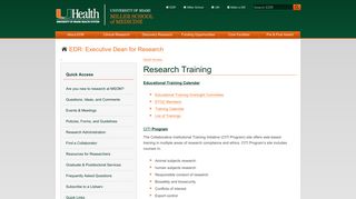 Research Training - Quick Access - Miller School Office of Research