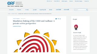 Mandatory linking of the UHID and Aadhaar: A private sector perspective