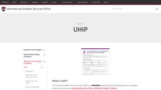 UHIP - International Student Services Office - Carleton University
