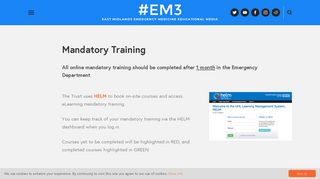 Mandatory Training — #EM3: East Midlands Emergency Medicine ...