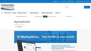 MyHealthONE Patient Portal | University Hospital & Medical Center ...
