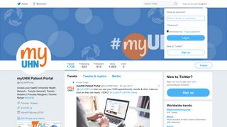 myUHN Patient Portal (@myUHNPortal) | Twitter