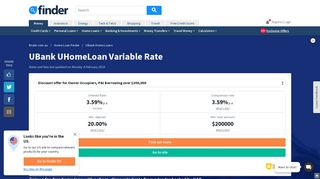 UBank Variable Rate UHomeLoan Home Loan Review | finder.com.au