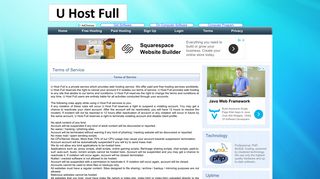 U Host Full | Terms of Service