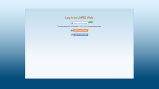UHRS Web Entry: Login