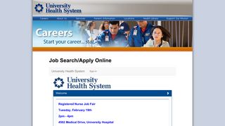 Job Search: Careers at University Health System