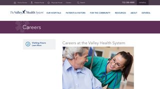 Careers | Valley Health System - The Valley Health System