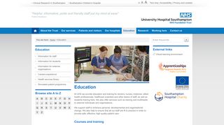 Education - University Hospital Southampton NHS Foundation Trust