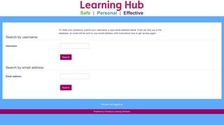 Forgotten password - Learning Hub