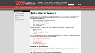 Online Course Support - Online Programs