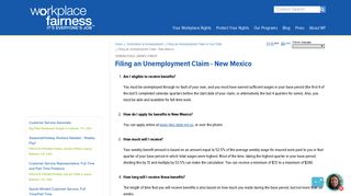 Filing an Unemployment Claim - New Mexico - Workplace Fairness