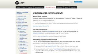 Blackboard is running slowly | Academic Computing and ... - UIC ACCC