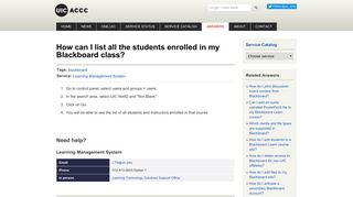 How can I list all the students enrolled in my Blackboard ... - UIC ACCC