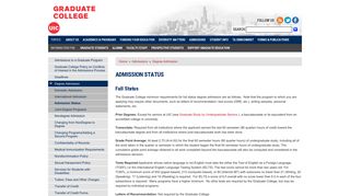 Admission Status | UIC Graduate College