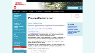 Personal Information - UICHR - UIC Human Resources