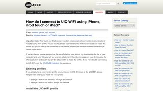 How do I connect to UIC-WiFi using iPhone, iPod touch or iPad ...