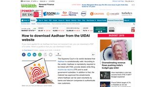 Aadhaar Card Download: How to download Aadhaar from the UIDAI ...