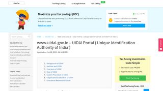 UIDAI Aadhaar Website - www.uidai.gov.in - Login, Status & Latest ...