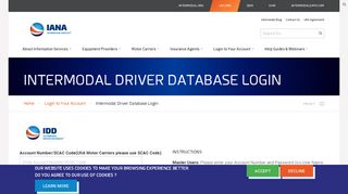 Intermodal Driver Database Login | UIIA