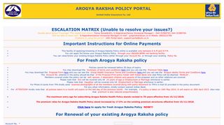 UIIC: Indian Bank Arogya Raksha Portal - Renew policy - UIIC Ltd Home