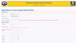 Arogya Raksha Policy - UIIC Ltd Home