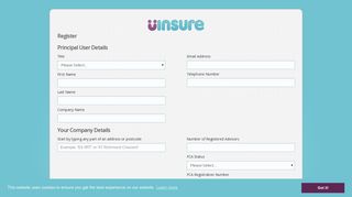 Uinsure Members Area - Register
