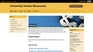 Payroll | University Human Resources