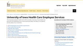 University of Iowa Health Care Employee Services | University of Iowa ...