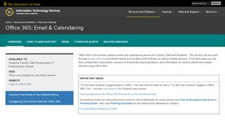 Office 365: Email & Calendaring | Information Technology Services
