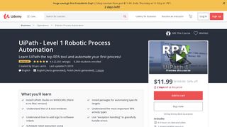 UiPath - Level 1 Robotic Process Automation | Udemy