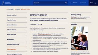 Remote access - Library - UiS