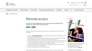 Remote Access - Study help - Library - University of Stavanger ... - UiS