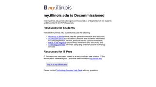my.Illinois.edu Decommissioned