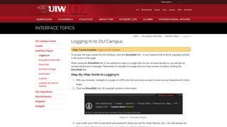 Logging In to OU Campus - University of the Incarnate Word