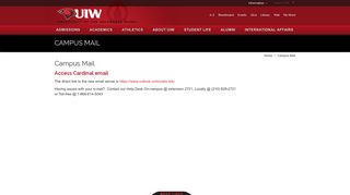 Campus Mail - UIW.edu